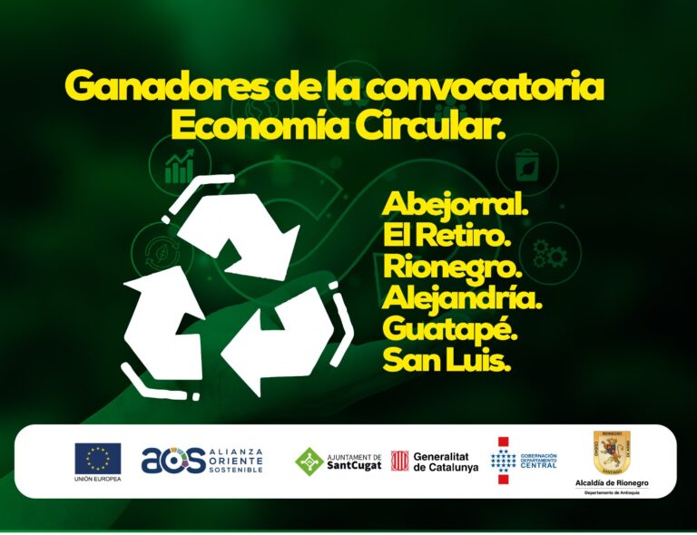 Ganadores de la Convocatoria de Economía Circular del Proyecto Alianza Oriente Sostenible