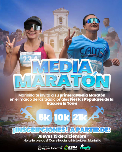 Marinilla Celebrará su Primera Media Maratón en las Fiestas Populares de la Vaca en la Torre