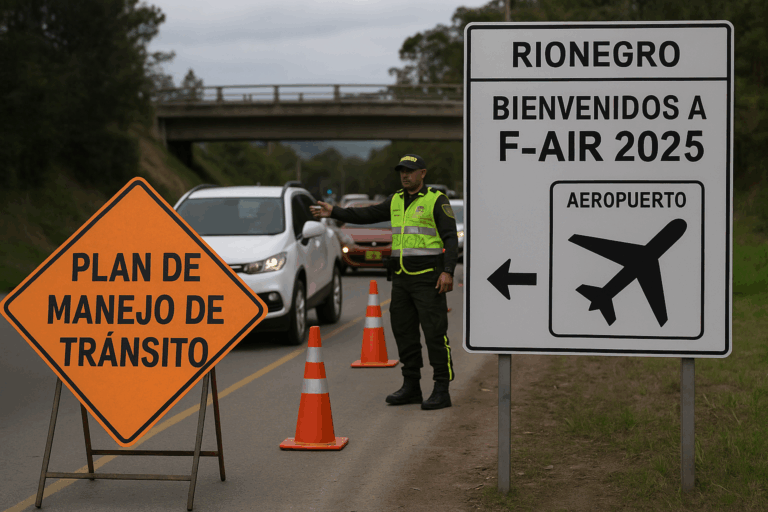 Rionegro activa Plan de Tránsito para recibir más de 60.000 visitantes en la F-AIR 2025