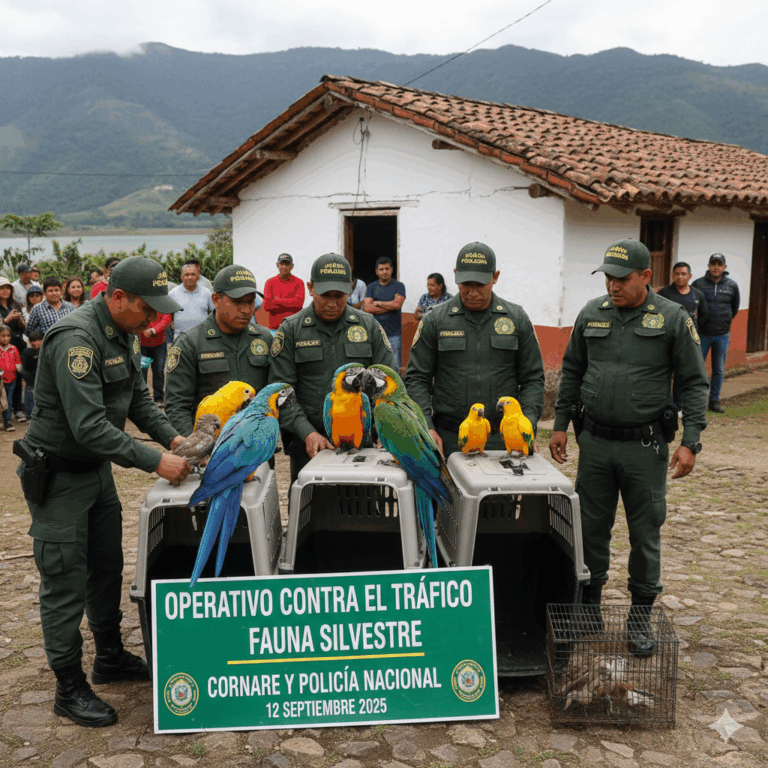 Incautan 10 aves durante operativo contra el tráfico de fauna silvestre en El Peñol y Guatapé