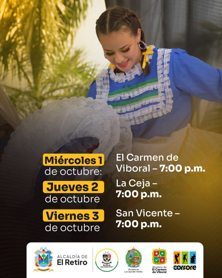 Festival Internacional de Danzas “Sin Fronteras” llenó de cultura y tradición a El Carmen de Viboral