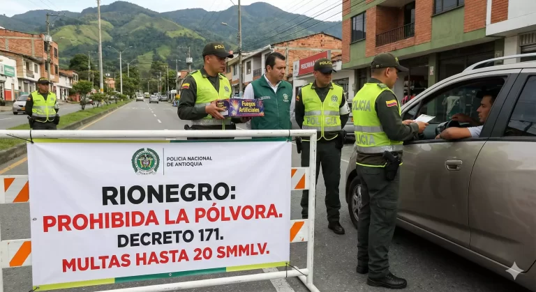 Rionegro ratifica prohibición total de pólvora con multas de hasta 20 salarios mínimos