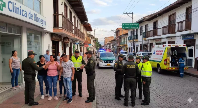 Rápida reacción de La Policía en Rionegro, evitó tragedia. Dos Familias se agredieron.