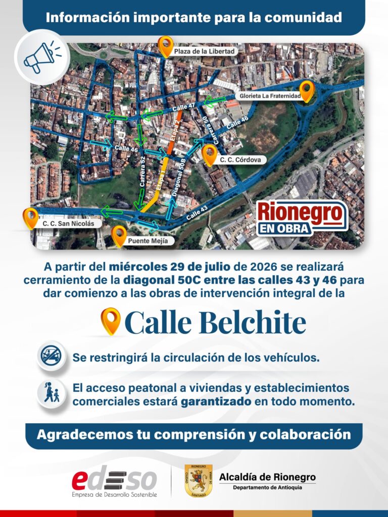 Cierre vial en la Diagonal 50C por obras en la Calle Belchite: Conoce las vías alternas y desvíos